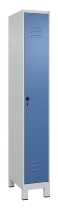 C+P Spind Classic PLUS 080010-22f mit Füßen 2 Abt.400mm Trennwand Zylinderschloss (HxBxT) 1950x800x500mm 7016/7016