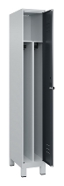 C+P Spind Classic PLUS 080010-22f mit Füßen 2 Abt.400mm Trennwand Zylinderschloss (HxBxT) 1950x800x500mm 7016/7016