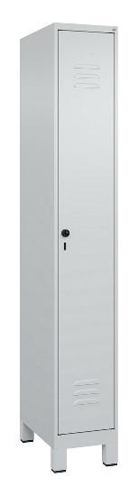 C+P Spind Classic PLUS 080010-22f mit Füßen 2 Abt.400mm Trennwand Zylinderschloss (HxBxT) 1950x800x500mm 7016/7016
