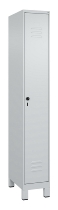 C+P Spind Classic PLUS 080010-22f mit Füßen 2 Abt.400mm Trennwand Zylinderschloss (HxBxT) 1950x800x500mm 7016/7016