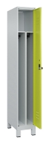 C+P Spind Classic PLUS 080010-22f mit Füßen 2 Abt.400mm Trennwand Zylinderschloss (HxBxT) 1950x800x500mm 7016/7016