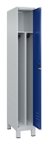 C+P Spind Classic PLUS 080010-22f mit Füßen 2 Abt.400mm Trennwand Zylinderschloss (HxBxT) 1950x800x500mm 7016/7016