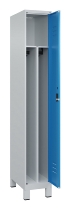 C+P Spind Classic PLUS 080010-22f mit Füßen 2 Abt.400mm Trennwand Zylinderschloss (HxBxT) 1950x800x500mm 7016/7016