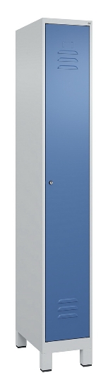 C+P Spind Classic PLUS 080010-22f mit Füßen 2 Abt.400mm Trennwand Zylinderschloss (HxBxT) 1950x800x500mm 7016/7016