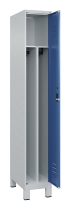 C+P Spind Classic PLUS 080010-22f mit Füßen 2 Abt.400mm Trennwand Zylinderschloss (HxBxT) 1950x800x500mm 7016/7016