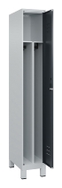 C+P Spind Classic PLUS 080010-22f mit Füßen 2 Abt.400mm Trennwand Zylinderschloss (HxBxT) 1950x800x500mm 7016/7016