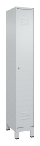 C+P Spind Classic PLUS 080010-22f mit Füßen 2 Abt.400mm Trennwand Zylinderschloss (HxBxT) 1950x800x500mm 7016/7016