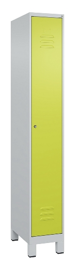 C+P Spind Classic PLUS 080010-22f mit Füßen 2 Abt.400mm Trennwand Zylinderschloss (HxBxT) 1950x800x500mm 7016/7016