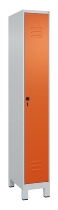 C+P Spind Classic PLUS 080010-22f mit Füßen 2 Abt.400mm Trennwand Zylinderschloss (HxBxT) 1950x800x500mm 7016/7016
