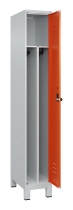 C+P Spind Classic PLUS 080010-22f mit Füßen 2 Abt.400mm Trennwand Zylinderschloss (HxBxT) 1950x800x500mm 7016/7016