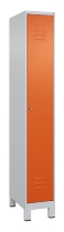 C+P Spind Classic PLUS 080010-22f mit Füßen 2 Abt.400mm Trennwand Zylinderschloss (HxBxT) 1950x800x500mm 7016/7016
