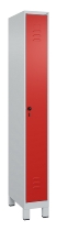 C+P Spind Classic PLUS 080010-39 mit Füßen 3 Abt. 250mm Zylinderschloss (HxBxT) 1950x750x500mm 7016/7016