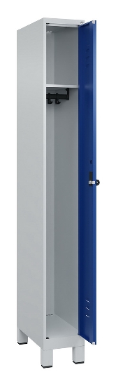 C+P Spind Classic PLUS 080010-39 mit Füßen 3 Abt. 250mm Zylinderschloss (HxBxT) 1950x750x500mm 7016/7016