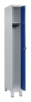 C+P Spind Classic PLUS 080010-39 mit Füßen 3 Abt. 250mm Zylinderschloss (HxBxT) 1950x750x500mm 7016/7016
