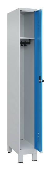 C+P Spind Classic PLUS 080010-39 mit Füßen 3 Abt. 250mm Zylinderschloss (HxBxT) 1950x750x500mm 7016/7016