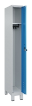 C+P Spind Classic PLUS 080010-39 mit Füßen 3 Abt. 250mm Zylinderschloss (HxBxT) 1950x750x500mm 7016/7016