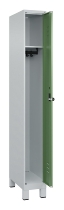 C+P Spind Classic PLUS 080010-39 mit Füßen 3 Abt. 250mm Zylinderschloss (HxBxT) 1950x750x500mm 7016/7016