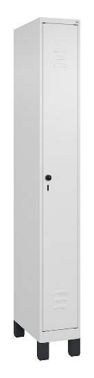 C+P Spind Classic PLUS 080010-39 mit Füßen 3 Abt. 250mm Zylinderschloss (HxBxT) 1950x750x500mm 7016/7016