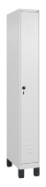 C+P Spind Classic PLUS 080010-39 mit Füßen 3 Abt. 250mm Zylinderschloss (HxBxT) 1950x750x500mm 7016/7016