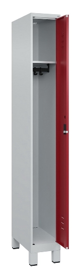 C+P Spind Classic PLUS 080010-39 mit Füßen 3 Abt. 250mm Zylinderschloss (HxBxT) 1950x750x500mm 7016/7016