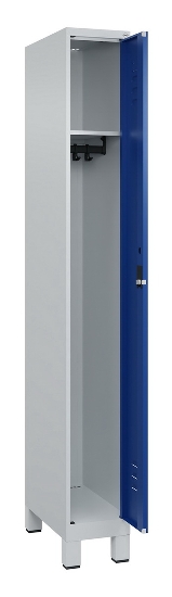 C+P Spind Classic PLUS 080010-39 mit Füßen 3 Abt. 250mm Zylinderschloss (HxBxT) 1950x750x500mm 7016/7016
