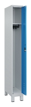 C+P Spind Classic PLUS 080010-39 mit Füßen 3 Abt. 250mm Zylinderschloss (HxBxT) 1950x750x500mm 7016/7016