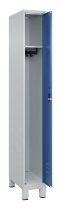 C+P Spind Classic PLUS 080010-39 mit Füßen 3 Abt. 250mm Zylinderschloss (HxBxT) 1950x750x500mm 7016/7016