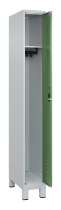 C+P Spind Classic PLUS 080010-39 mit Füßen 3 Abt. 250mm Zylinderschloss (HxBxT) 1950x750x500mm 7016/7016