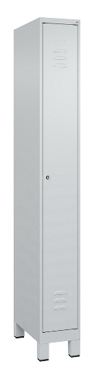 C+P Spind Classic PLUS 080010-39 mit Füßen 3 Abt. 250mm Zylinderschloss (HxBxT) 1950x750x500mm 7016/7016