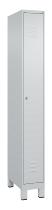 C+P Spind Classic PLUS 080010-39 mit Füßen 3 Abt. 250mm Zylinderschloss (HxBxT) 1950x750x500mm 7016/7016