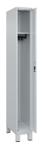 C+P Spind Classic PLUS 080010-39 mit Füßen 3 Abt. 250mm Zylinderschloss (HxBxT) 1950x750x500mm 7016/7016