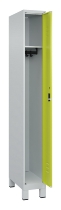 C+P Spind Classic PLUS 080010-39 mit Füßen 3 Abt. 250mm Zylinderschloss (HxBxT) 1950x750x500mm 7016/7016
