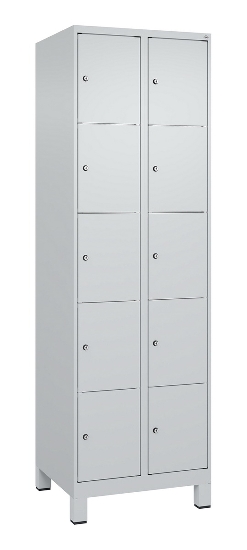 C+P Schließfachschrank Classic PLUS, Füße, 4 Abteile, 1950x1200x500mm, 7035/0024