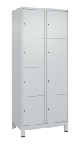 C+P Schließfachschrank Classic PLUS, Füße, 3 Abteile, 1950x900x500mm, 9016/9016