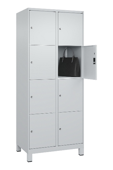 C+P Schließfachschrank Classic PLUS, 1 Abt. 4 Fächer übereinander, 1850x300x500mm, 7016/7016