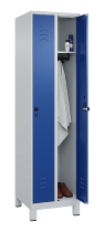 C+P Spind Classic PLUS 080010-39 mit Füßen 3 Abt. 250mm Zylinderschloss (HxBxT) 1950x750x500mm 7016/7016