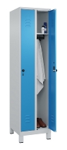 C+P Spind Classic PLUS 080010-39 mit Füßen 3 Abt. 250mm Zylinderschloss (HxBxT) 1950x750x500mm 7016/7016