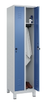 C+P Spind Classic PLUS 080010-39 mit Füßen 3 Abt. 250mm Zylinderschloss (HxBxT) 1950x750x500mm 7016/7016