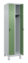 C+P Spind Classic PLUS 080010-39 mit Füßen 3 Abt. 250mm Zylinderschloss (HxBxT) 1950x750x500mm 7016/7016