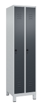 C+P Spind Classic PLUS 080010-39 mit Füßen 3 Abt. 250mm Zylinderschloss (HxBxT) 1950x750x500mm 7016/7016