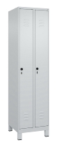 C+P Spind Classic PLUS 080010-39 mit Füßen 3 Abt. 250mm Zylinderschloss (HxBxT) 1950x750x500mm 7016/7016