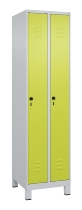 C+P Spind Classic PLUS 080010-39 mit Füßen 3 Abt. 250mm Zylinderschloss (HxBxT) 1950x750x500mm 7016/7016