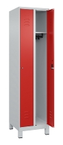 C+P Spind Classic PLUS 080010-39 mit Füßen 3 Abt. 250mm Zylinderschloss (HxBxT) 1950x750x500mm 7016/7016