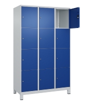 C+P Schließfachschrank Classic PLUS, 4 Abteile, 1850x1200x500mm, 7035/5012