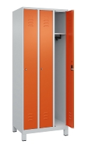 C+P Spind Classic PLUS 080010-39 mit Füßen 3 Abt. 250mm Zylinderschloss (HxBxT) 1950x750x500mm 7016/7016