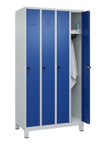 C+P Spind Classic PLUS 080010-39 mit Füßen 3 Abt. 250mm Zylinderschloss (HxBxT) 1950x750x500mm 7016/7016