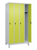 C+P Spind Classic PLUS 080010-39 mit Füßen 3 Abt. 250mm Zylinderschloss (HxBxT) 1950x750x500mm 7016/7016