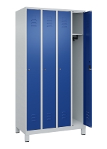 C+P Spind Classic PLUS 080010-39 mit Füßen 3 Abt. 250mm Zylinderschloss (HxBxT) 1950x750x500mm 7016/7016