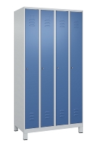C+P Spind Classic PLUS 080010-39 mit Füßen 3 Abt. 250mm Zylinderschloss (HxBxT) 1950x750x500mm 7016/7016