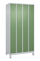 C+P Spind Classic PLUS 080010-39 mit Füßen 3 Abt. 250mm Zylinderschloss (HxBxT) 1950x750x500mm 7016/7016